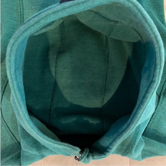 RARE Lululemon Heathered Green Teal / Navy Blue Inkwell Scuba II 4 - Picture 6 of 10